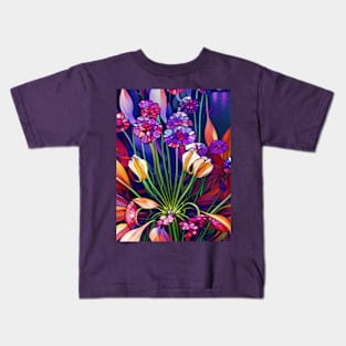 Beautiful Crystalline Flowers Kids T-Shirt